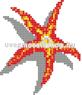 Tengeri csillag üvegmozaik medence mozaik kép