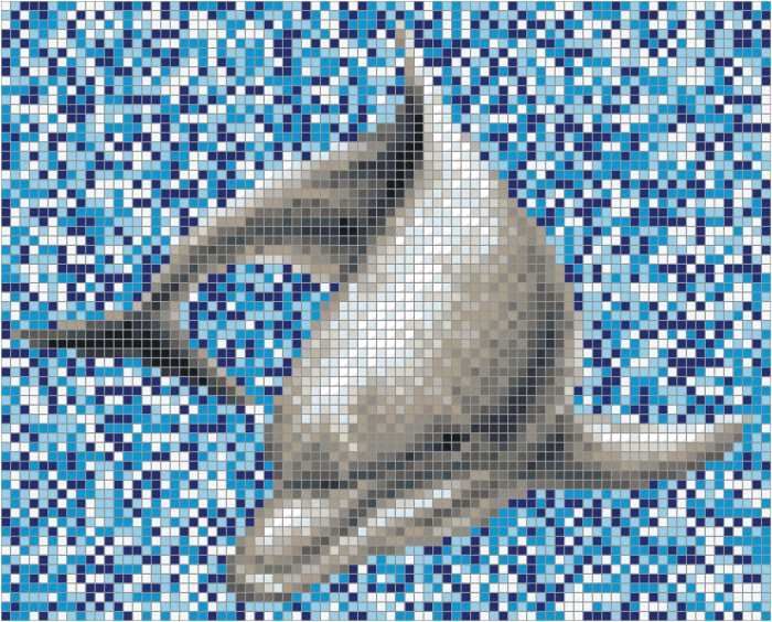 Delfin üvegmozaik kép 02