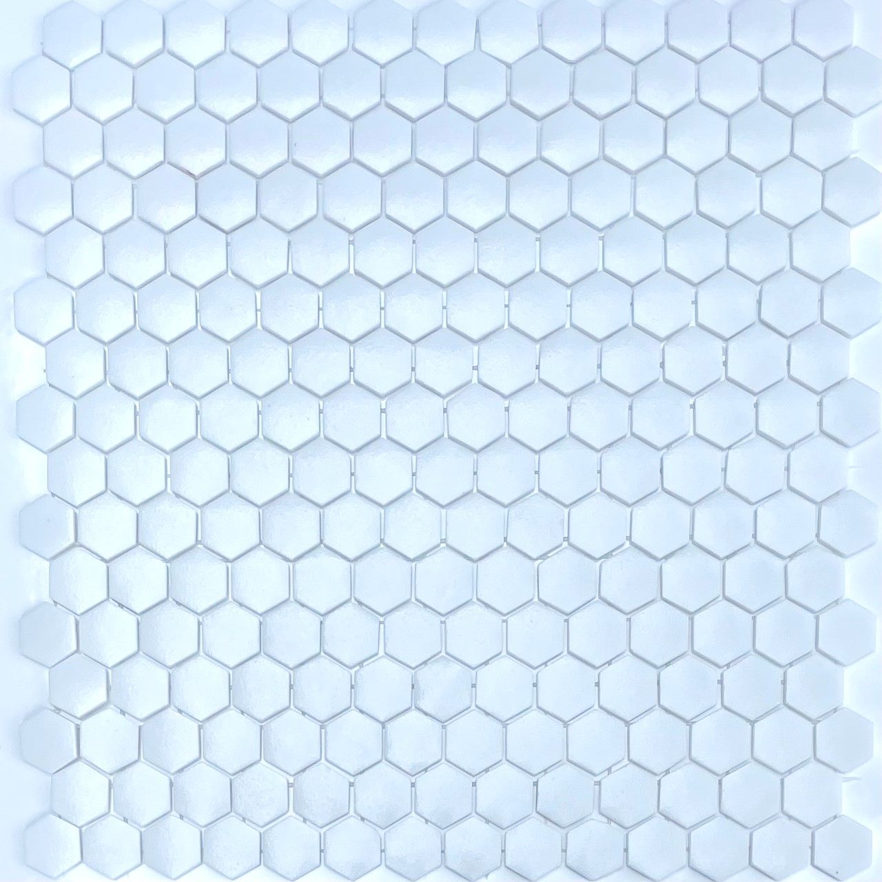 Hexagon fehér fényes mozaik