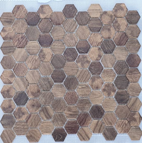 BAMBOO LIGHT fahatású hexagon mozaik