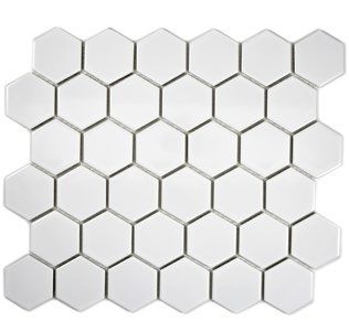 ROYAL HEXAGON fehér fényes csempe mozaik