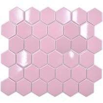 Royal Hexagon "M" Pink fényes csempe mozaik