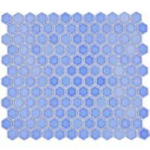 Royal Hexagon kicsi Felhő kék fényes csempe mozaik