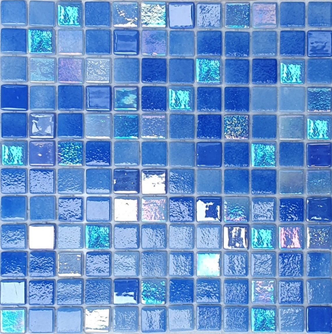 SAINT TROPEZ kék medence üvegmozaik