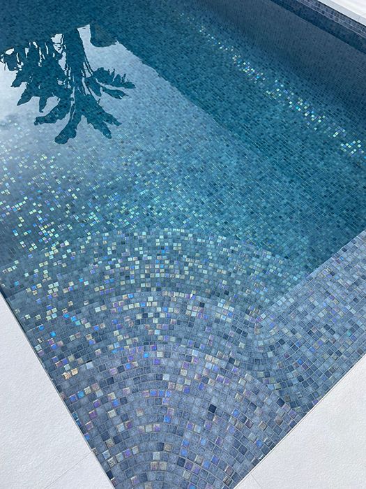 TER Szürke Gyöngyház Extrás Kültéri Medence Mozaik Burkolat